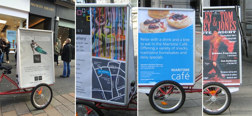 ad-bikes glasgow, glasgow promotional bikes